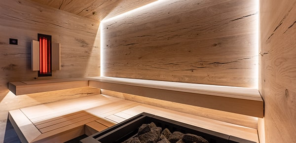 Sauna für zuhause Altholz